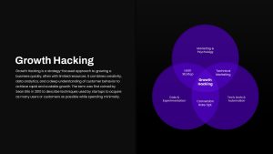 Growth Hacking PowerPoint Template With Venn Diagram in Black Background