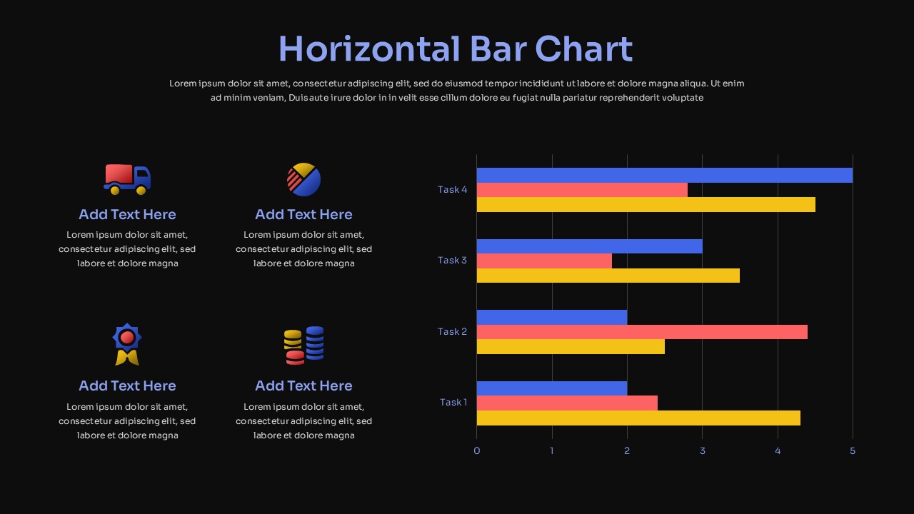 Horizontal Bar Chart PowerPoint Presentation Template