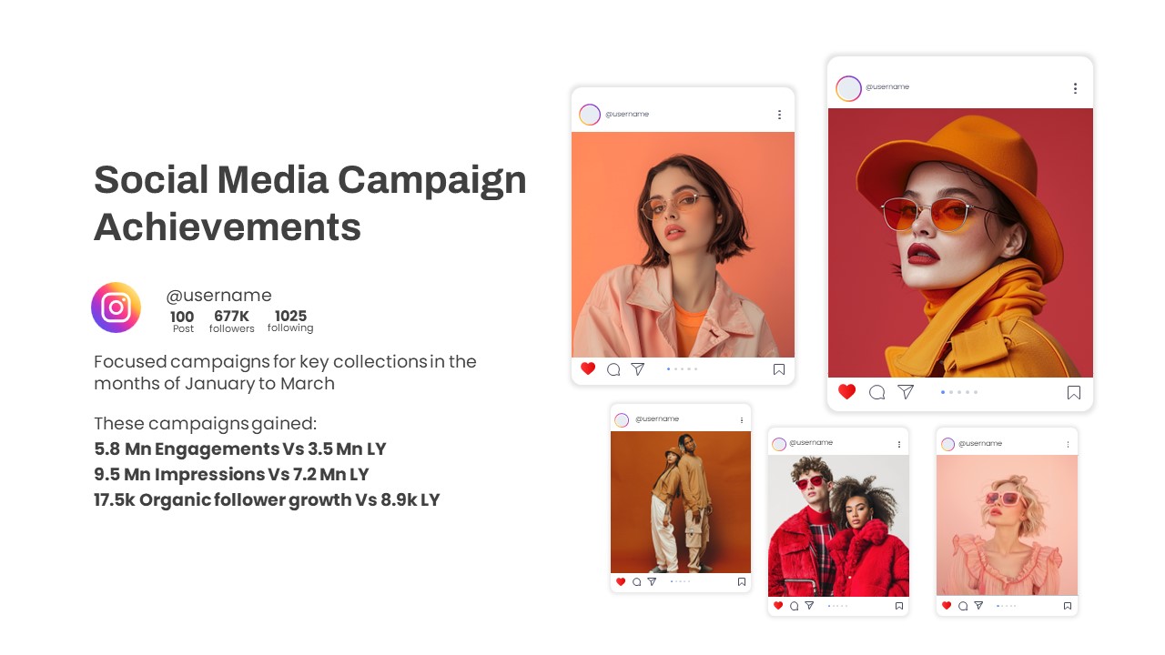 Instagram Campaign Achievement PowerPoint Template