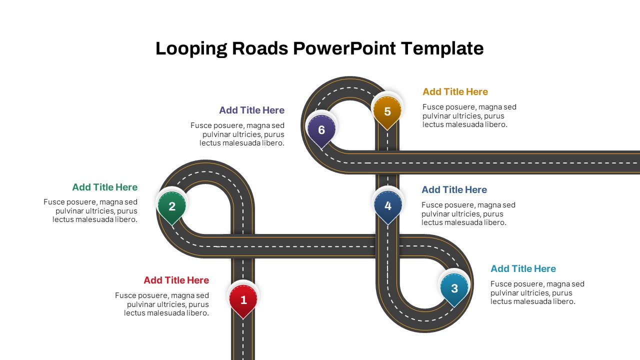 Looping Road PowerPoint Template featured image