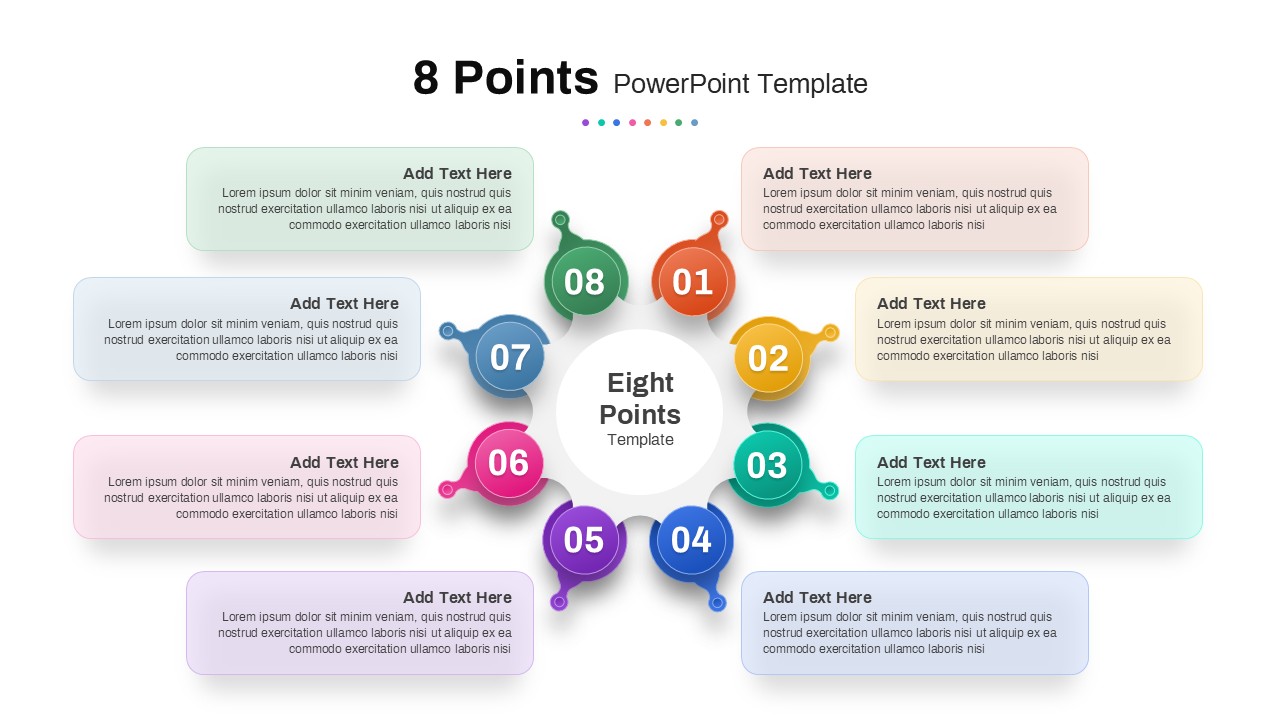 Points PowerPoint Template circular