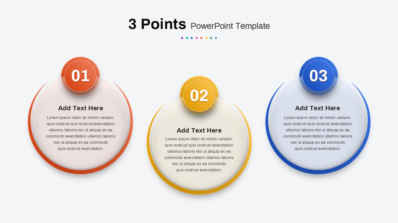 Points PowerPoint Template cirlce