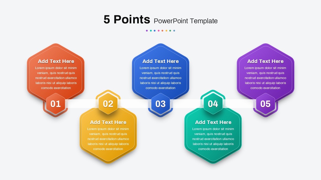 Points PowerPoint Template diamond