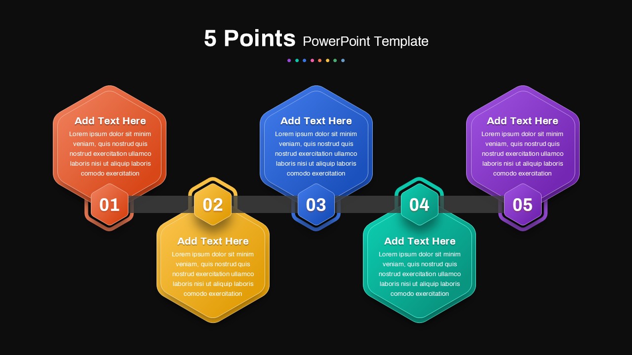 Points PowerPoint Template diamonds