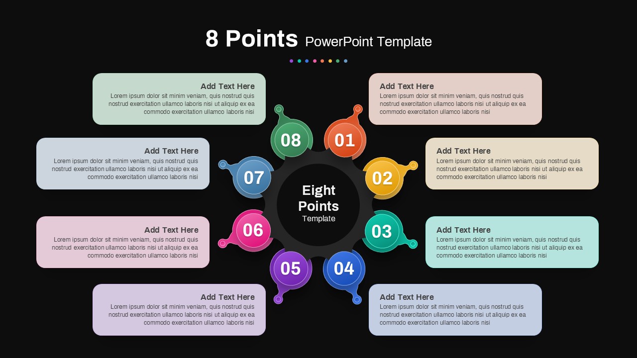 Points PowerPoint Templates circular