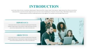 Research Paper Presentation PowerPoint Template introduction slide