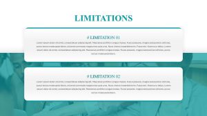 Research Paper Presentation PowerPoint Template limitations slide