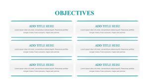 Research Paper Presentation PowerPoint Template objectives slide