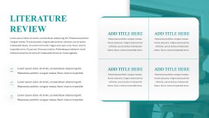 Research Paper Presentation PowerPoint Template review slide