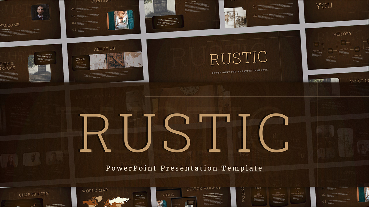 Rustic PowerPoint Presentation Template Featured Image