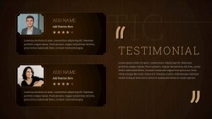 Rustic PowerPoint Presentation Template Testimonial Slide