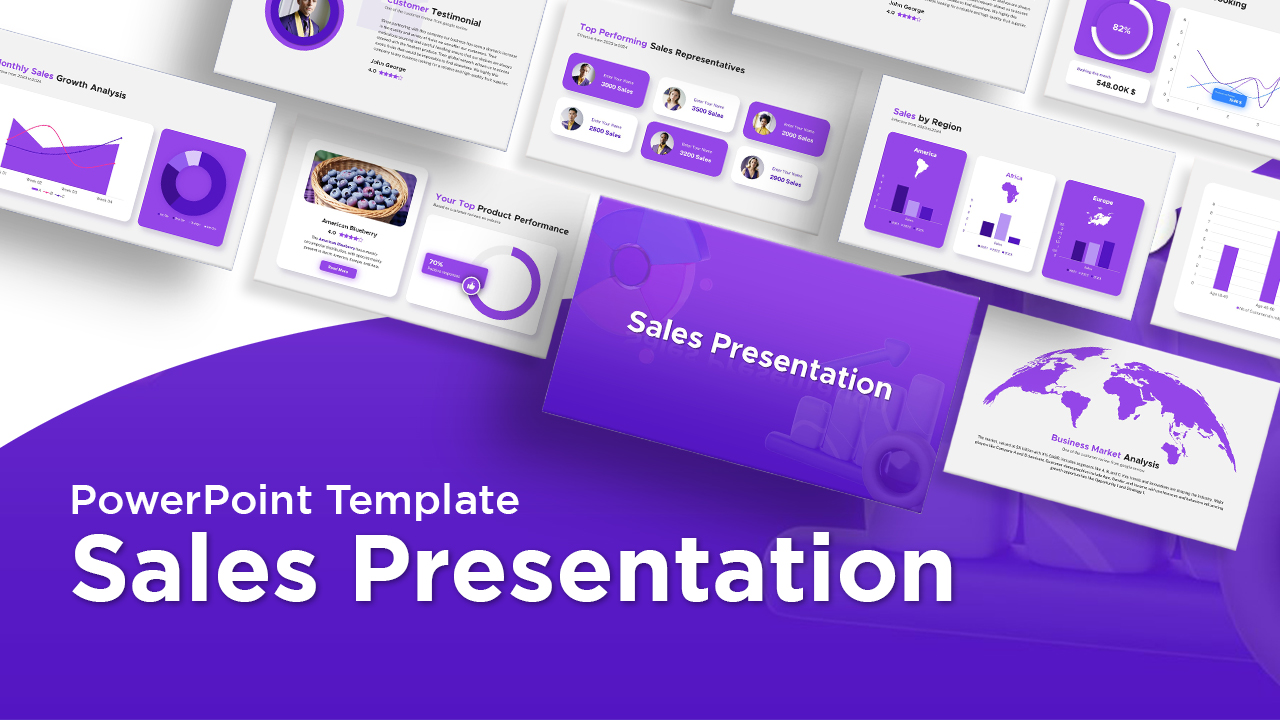 Sales Presentation Animated PowerPoint Template Featured Image