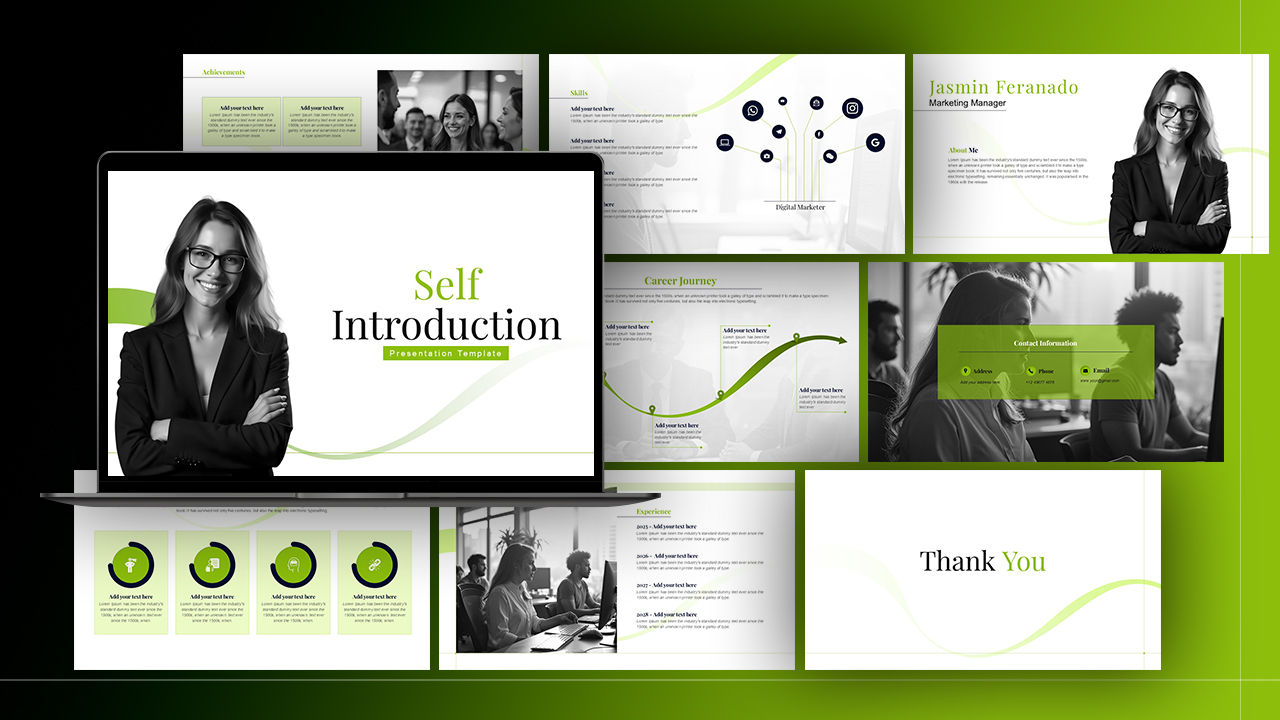 Self Introduction PPT Presentation Templates & About Me Slides