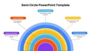 Semi Circle PowerPoint Template 6 Steps