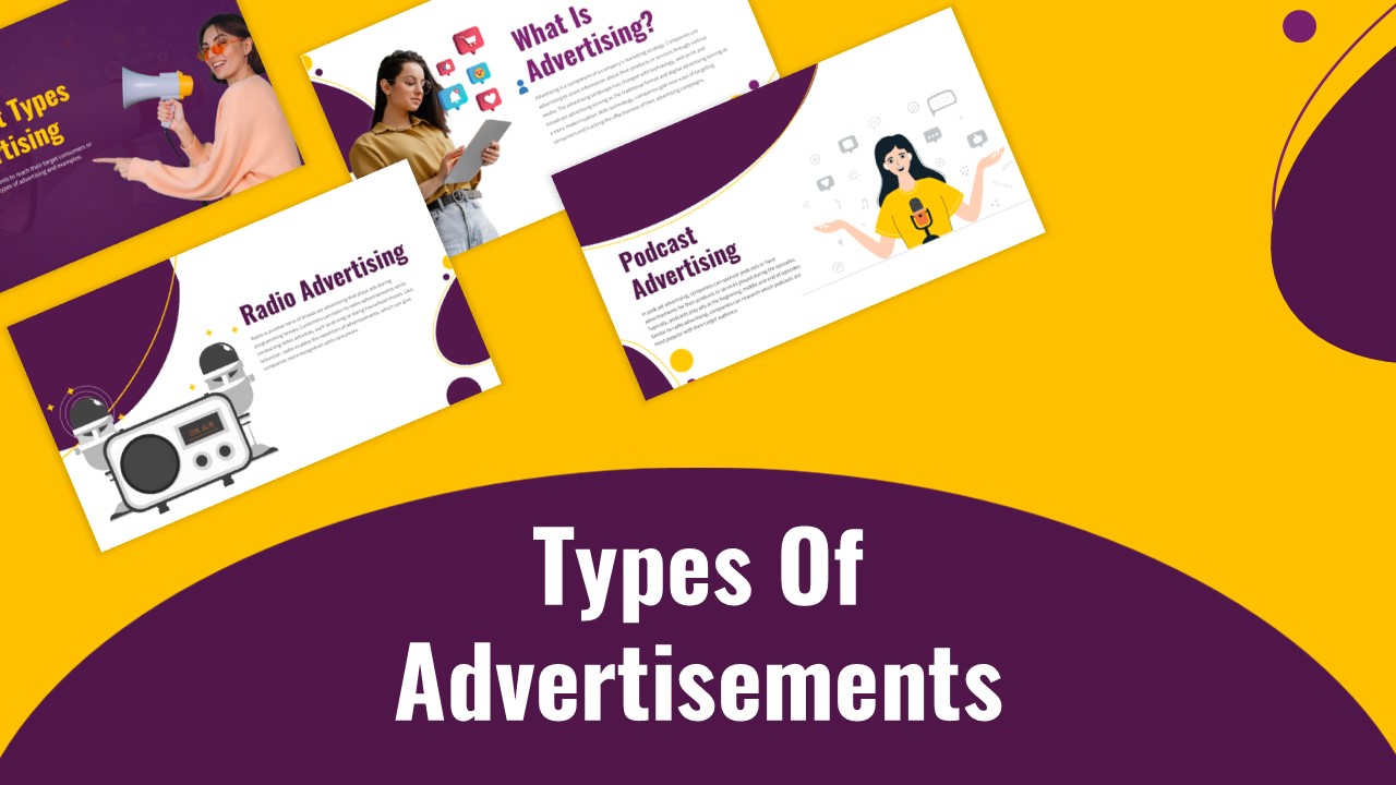 Types of Advertisement PowerPoint Template Featured Image