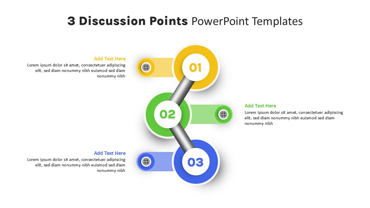 3 Discussion Points PowerPoint Template featured image