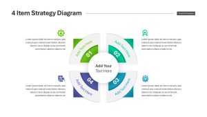 4 Item Strategy Diagram PowerPoint