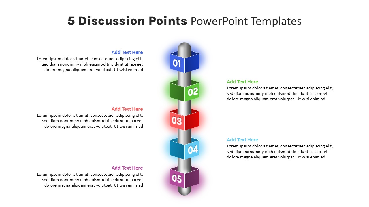 5 Discussion Points PowerPoint Template