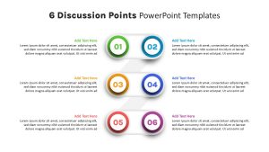 6 Discussion Points PowerPoint Template