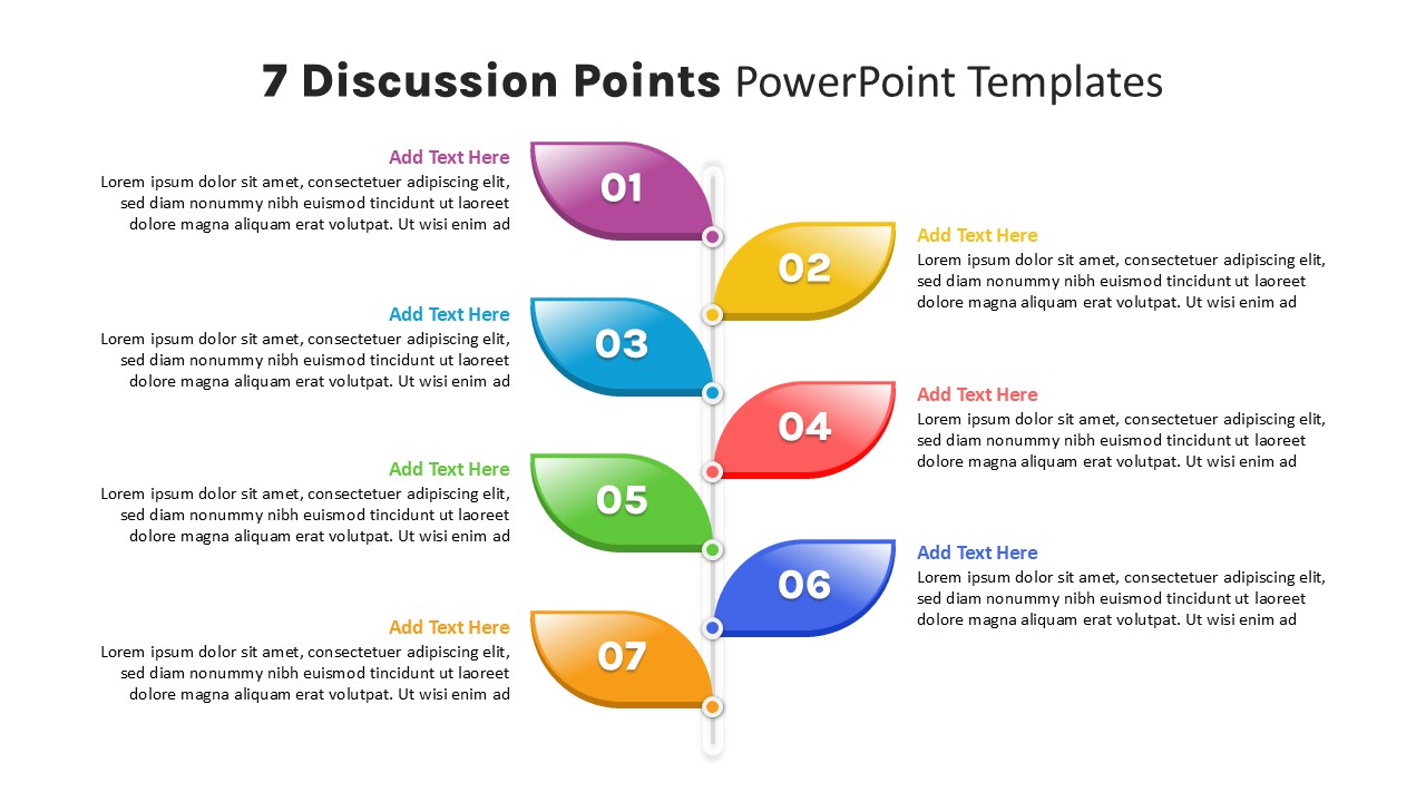 7 Discussion Points PowerPoint Template