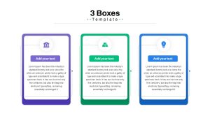 Boxes PowerPoint Template 3 boxes