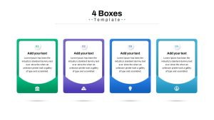 Boxes PowerPoint Template 4 boxes