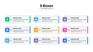 Boxes PowerPoint Template 9 boxes