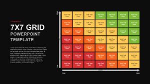 Grid PowerPoint Template 7 grid formation black