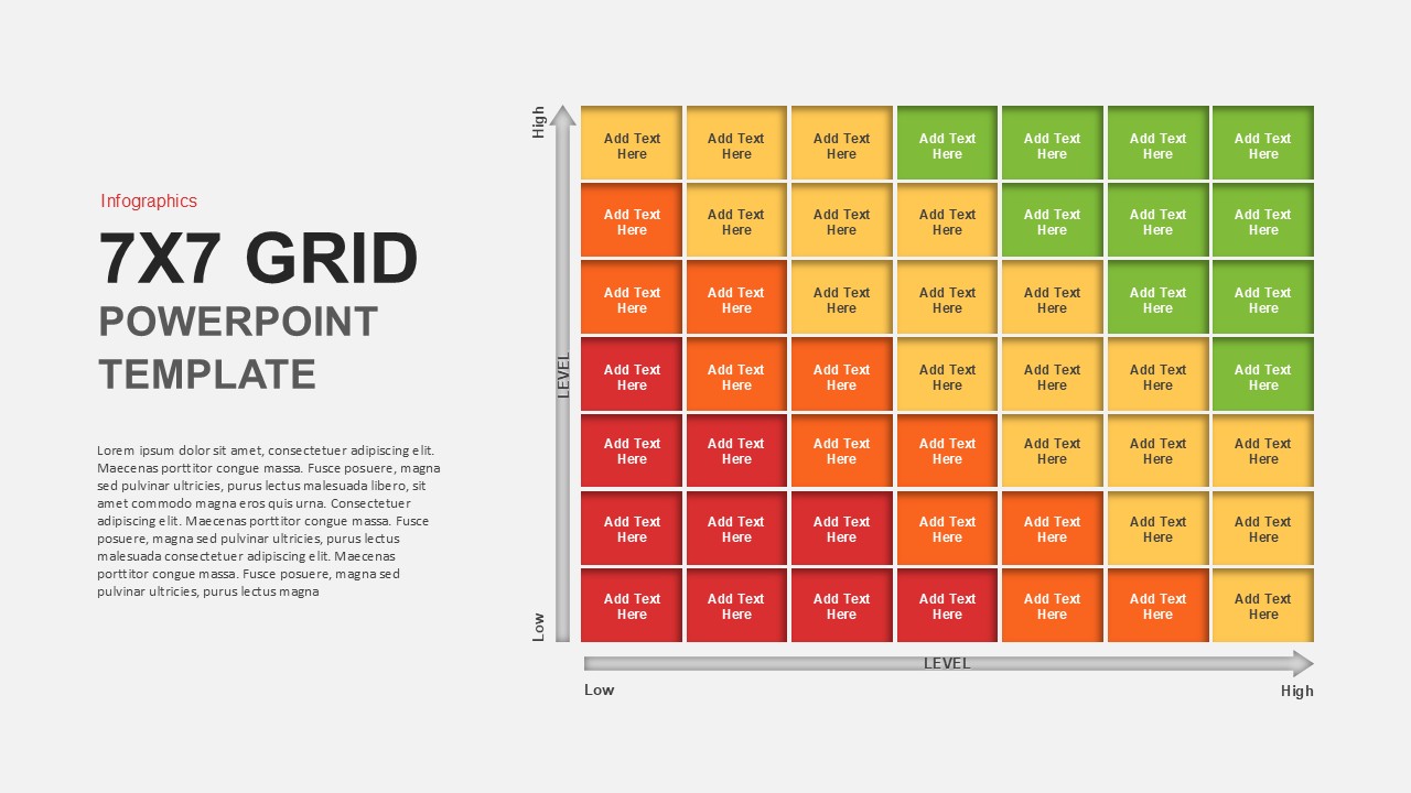 Grid PowerPoint Template 7 grid formation