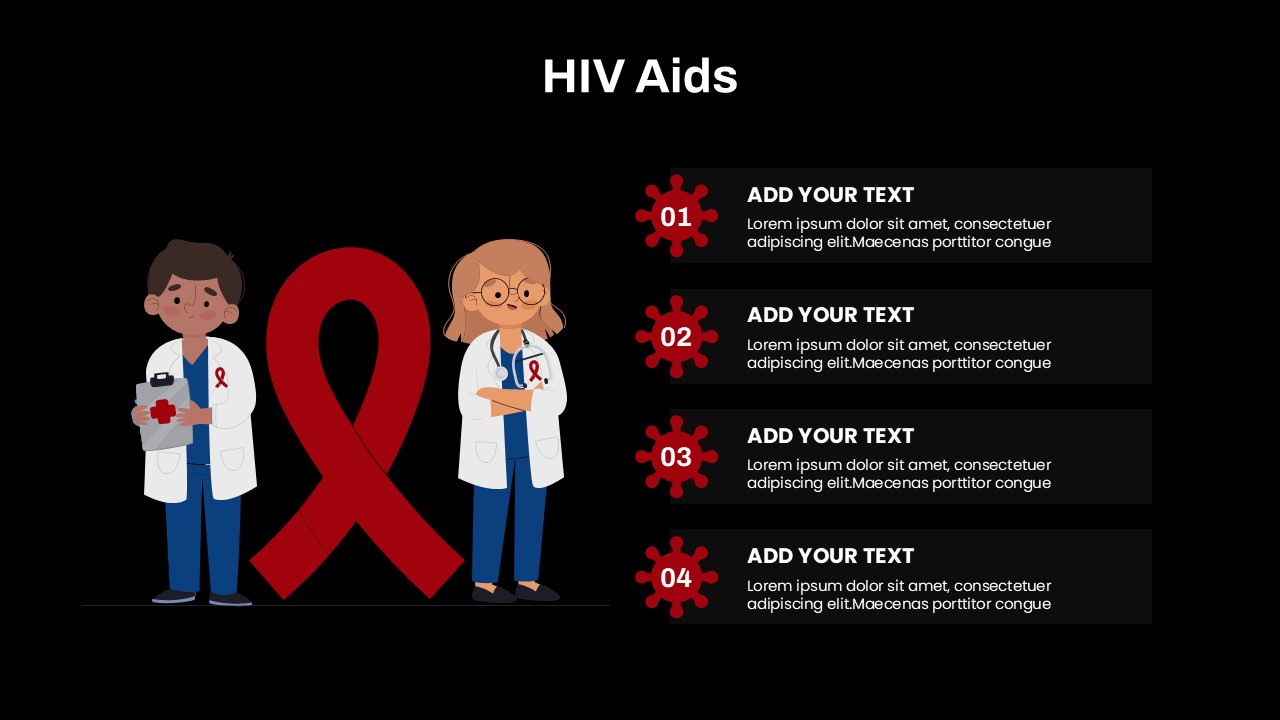 HIV Aids Presentation Slide Black Background