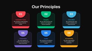 Our Principles PowerPoint Template 6th principle black