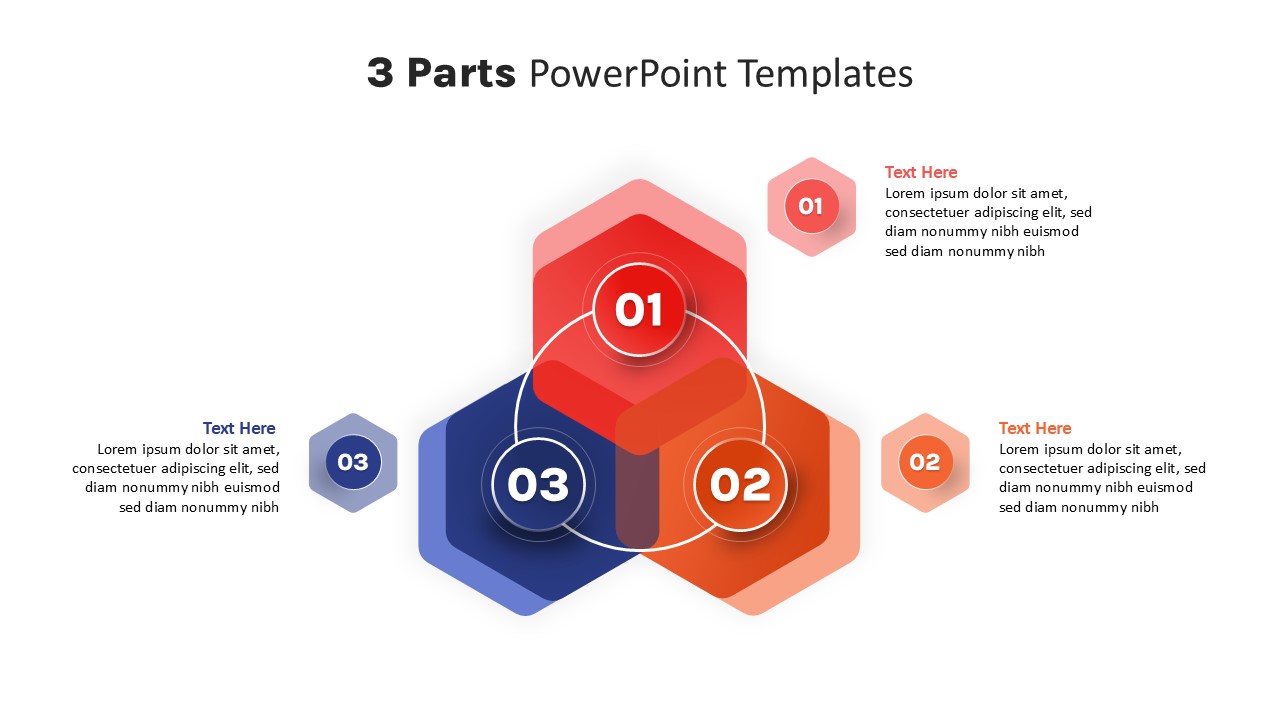 Parts PowerPoint Template 3 parts featured image