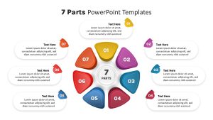 Parts PowerPoint Template 7 parts white