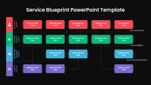 Service Blueprint PowerPoint Slide Dark