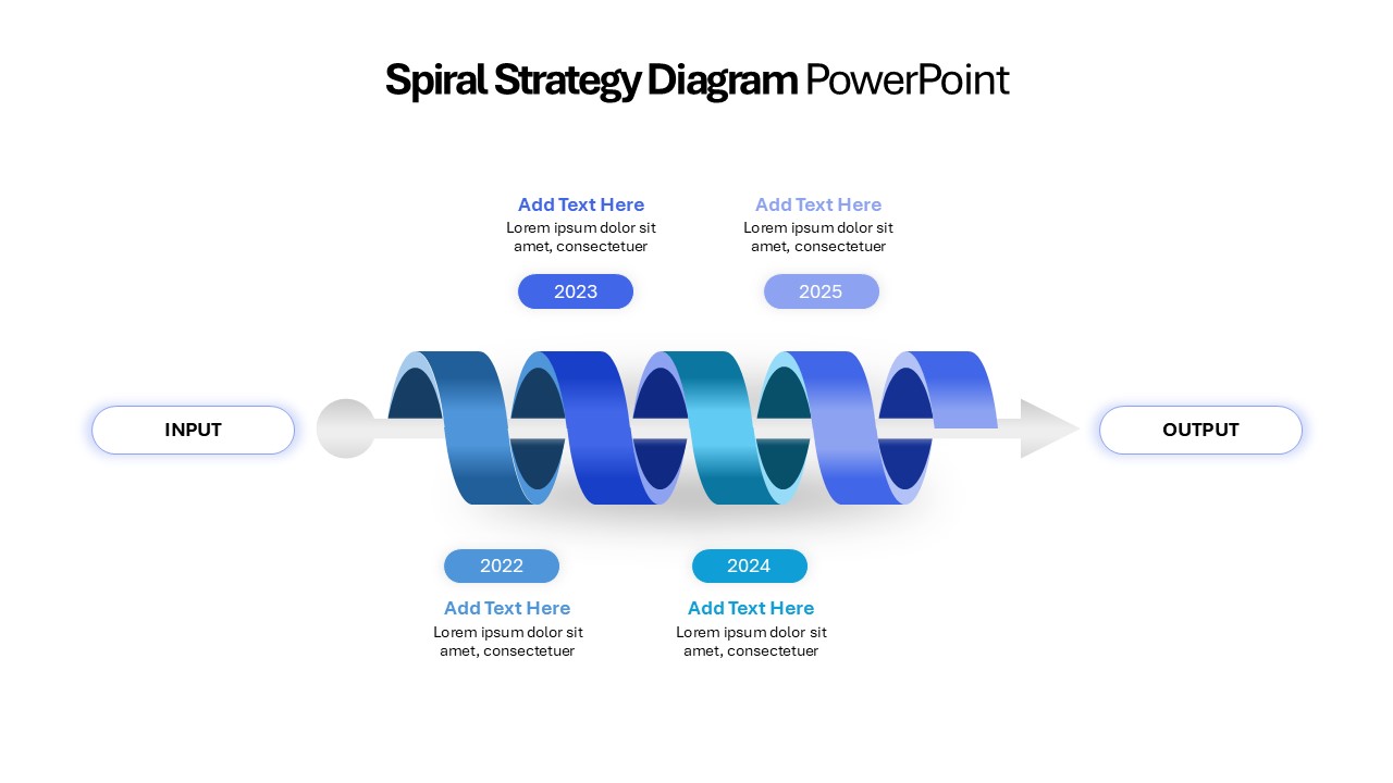 Spiral Strategy Diagram PowerPoint Slide