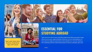 Study Abroad PowerPoint Presentation Template Essentials for Studying Abroad