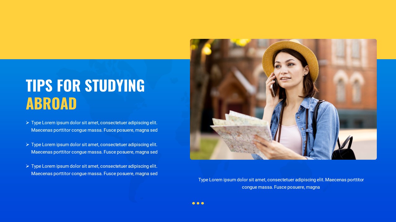 Study Abroad PowerPoint Presentation Template Tips for Studying Abroad