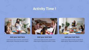 Teacher Education PowerPoint Template Deck activities