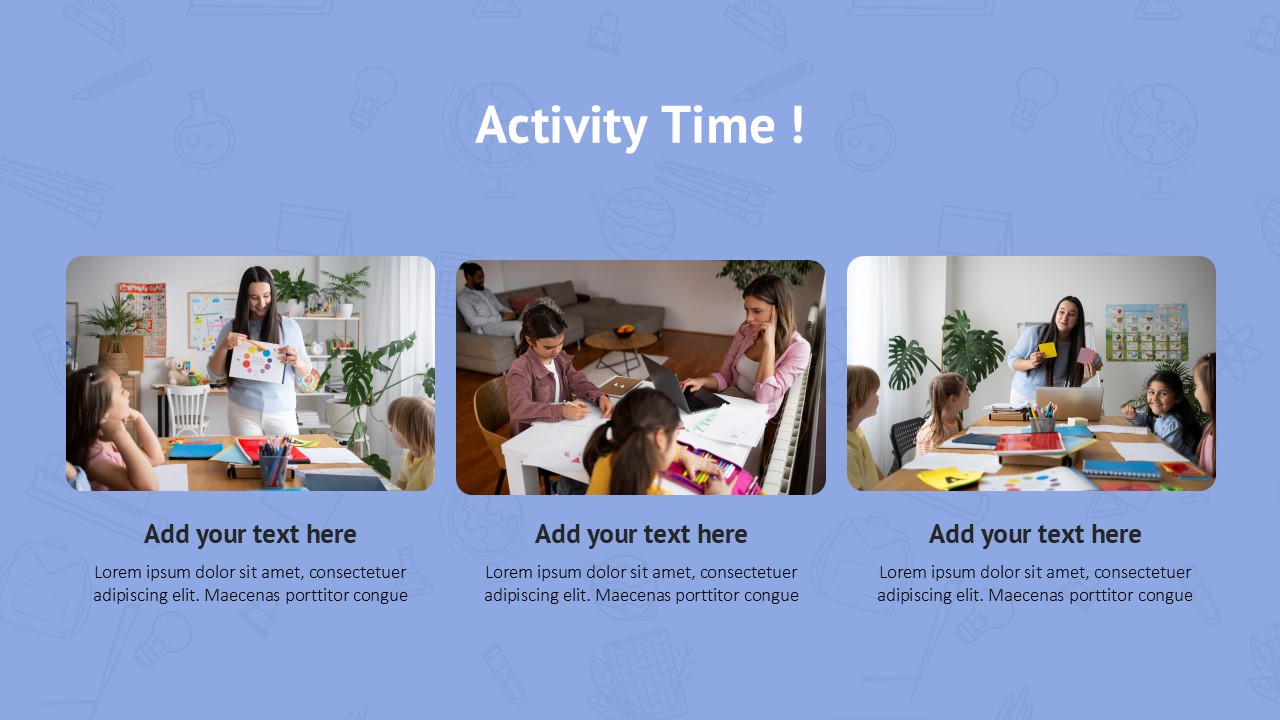 Teacher Education PowerPoint Template Deck activities