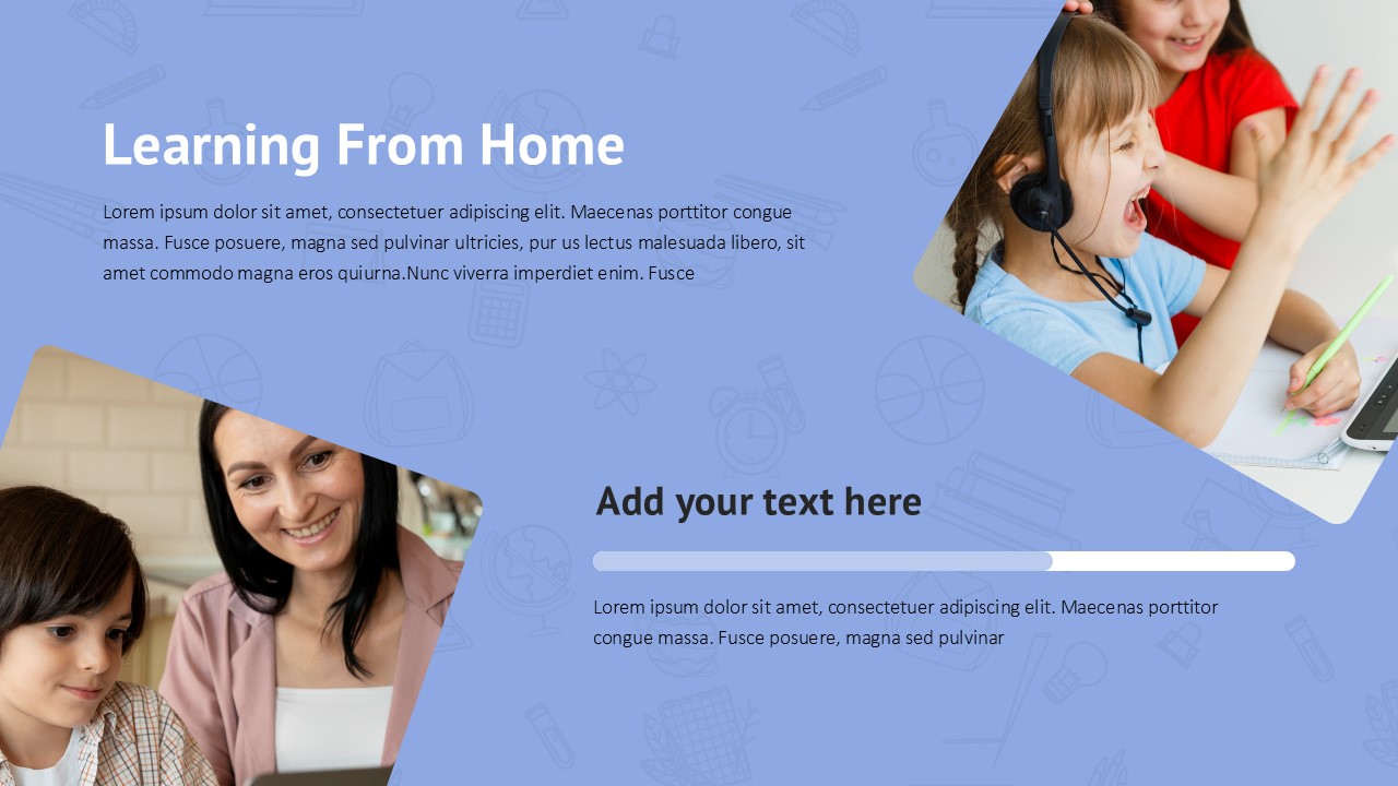 Teacher Education PowerPoint Template Deck home learn