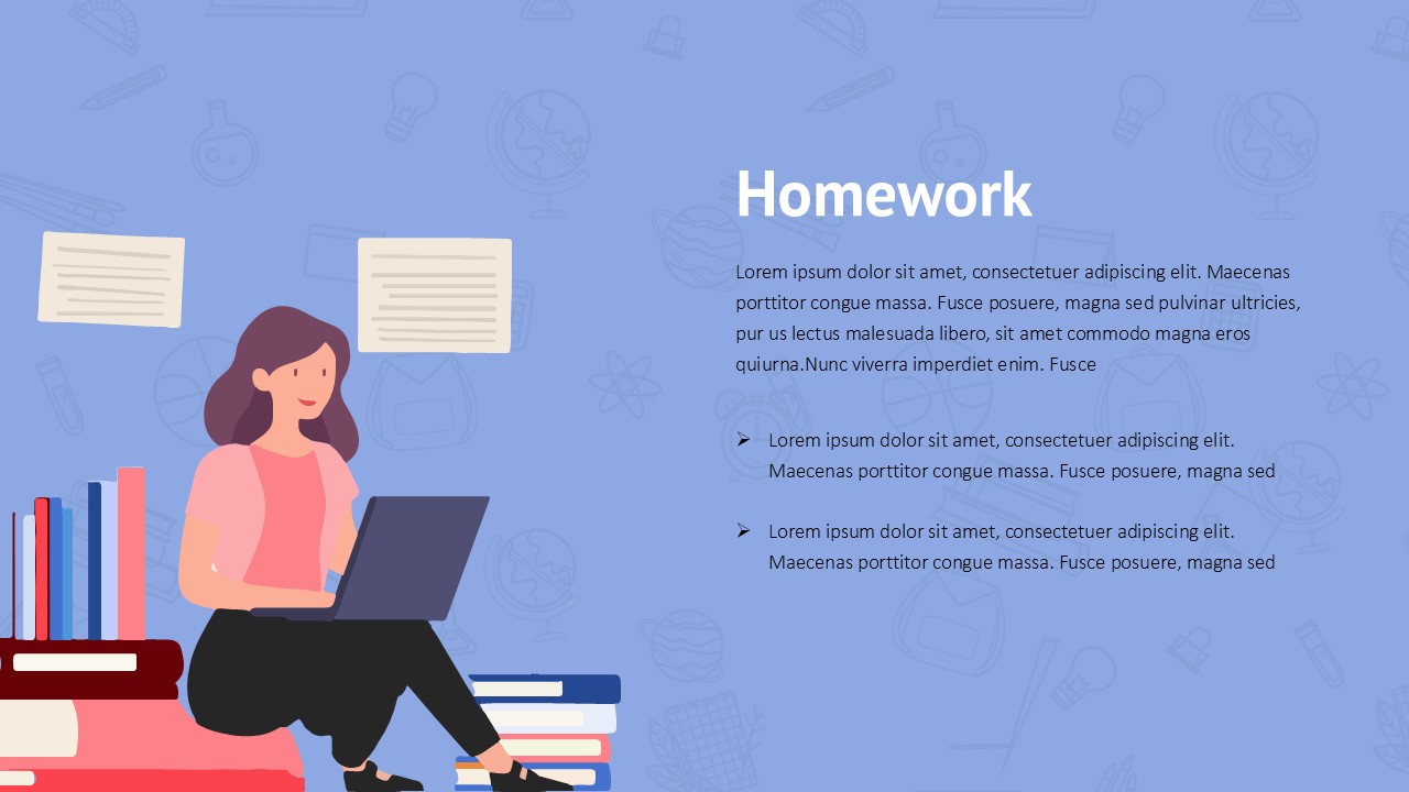 Teacher Education PowerPoint Template Deck homework