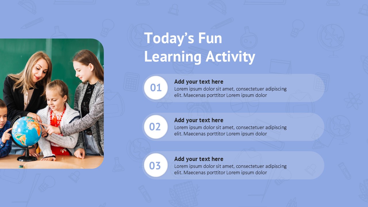 Teacher Education PowerPoint Template Deck learning activity