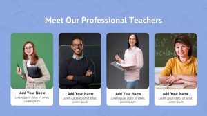 Teacher Education PowerPoint Template Deck meet teachers slide