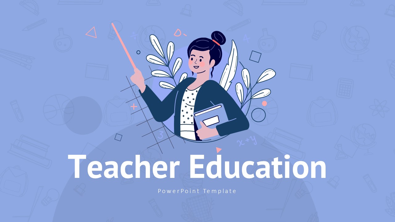 Teacher Education PowerPoint Template Deck