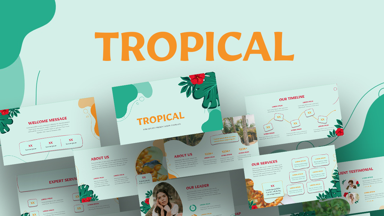 Tropical PowerPoint Presentation Template Featured Image