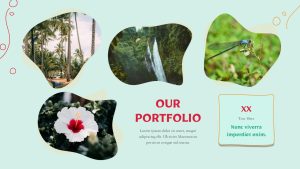 Tropical PowerPoint Presentation Template Portfolio Slide