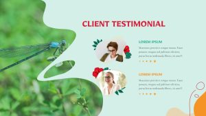 Tropical PowerPoint Presentation Template Testimonial Slide