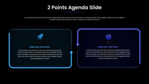 2 Points Agenda PowerPoint Template