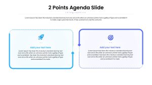 2 Points Agenda PowerPoint Template
