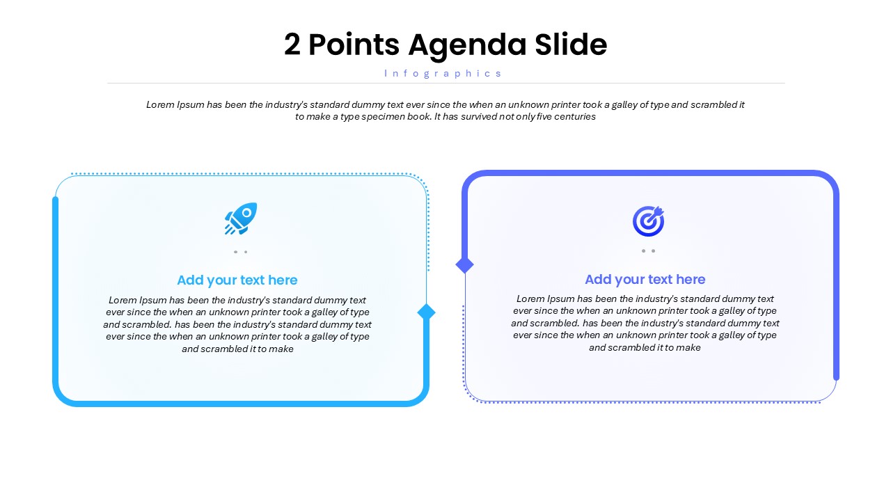 2 Points Agenda PowerPoint Template featured image